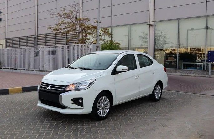 Used Mitsubishi Attrage I Facelift, 1.2 l, 2022 in Sharjah by Al Rukin Al Saudi, White color. GCC Specs | AUTO.AE
