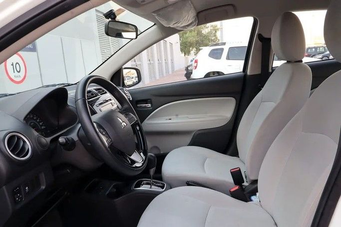 Used Mitsubishi Attrage I Facelift, 1.2 l, 2022 in Sharjah by Al Rukin Al Saudi, White color. GCC Specs | AUTO.AE