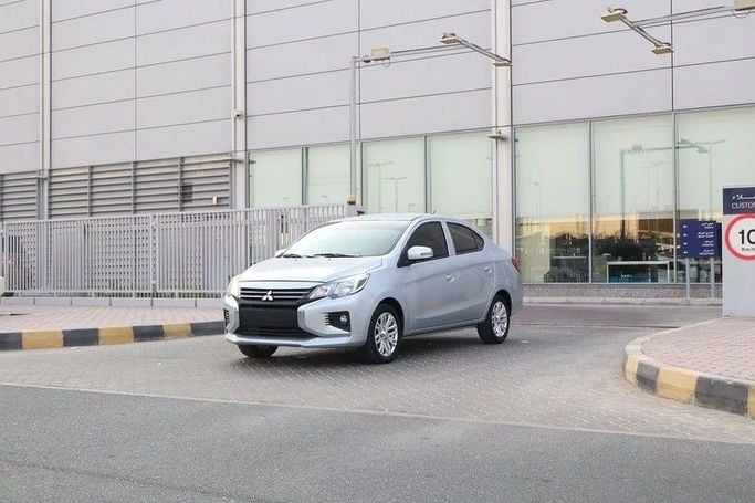 Used Mitsubishi Attrage I Facelift, 1.2 l, 2023 in Sharjah by Al Rukin Al Saudi, Silver color. GCC Specs | AUTO.AE