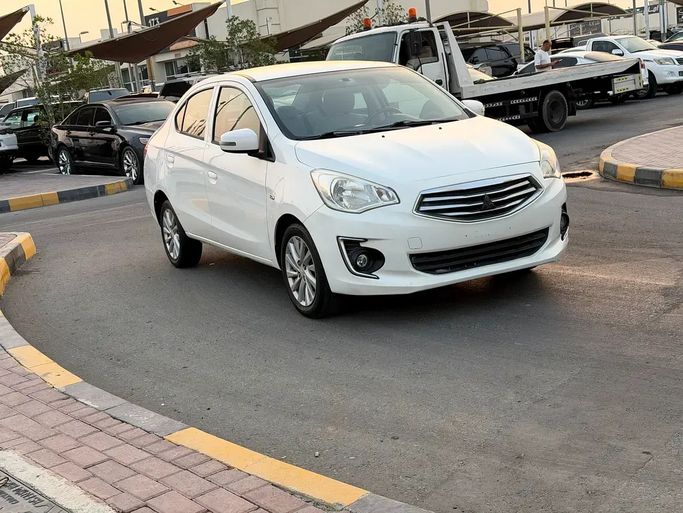 Used ⁦Mitsubishi Attrage I, 1.2 l, 2019⁩ in UAE, Sharjah by Dubai 2005, White color. GCC Specs | AUTO.AE | Listing #290581