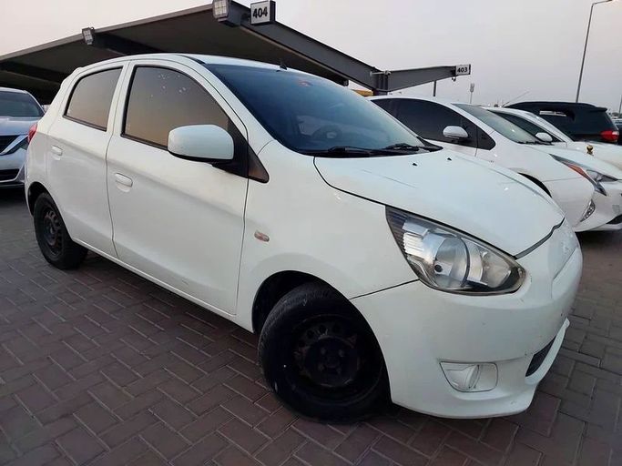 Used Mitsubishi Mirage VI, 1.2 l, 2014 in Sharjah by Al Aqsa Used Cars, White color. GCC Specs | AUTO.AE