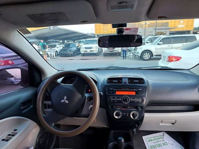 Used Mitsubishi Mirage VI, 1.2 l, 2014 in Sharjah by Al Aqsa Used Cars, White color. GCC Specs | AUTO.AE