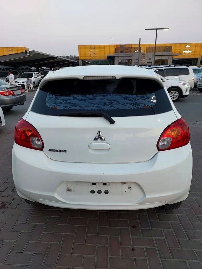 Used Mitsubishi Mirage VI, 1.2 l, 2014 in Sharjah by Al Aqsa Used Cars, White color. GCC Specs | AUTO.AE