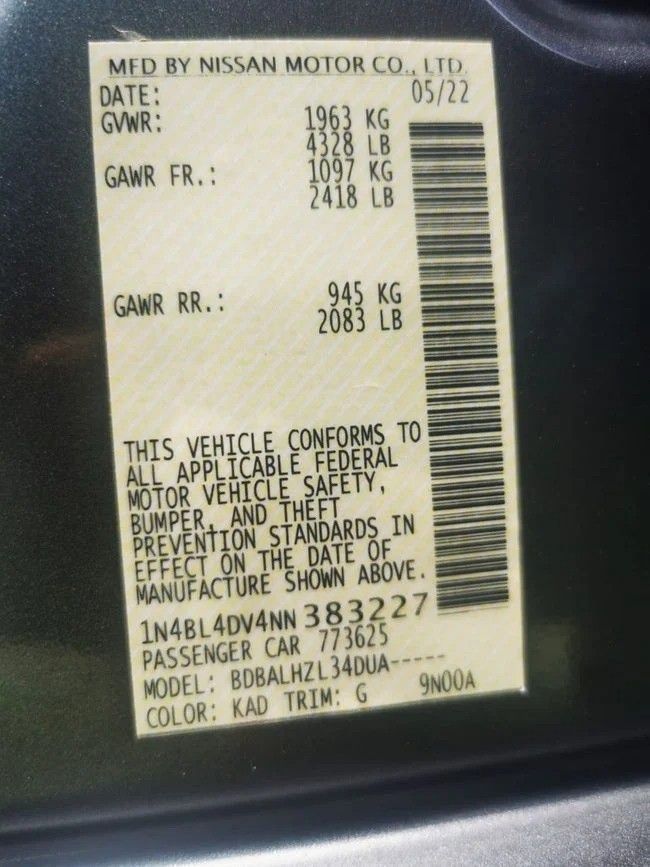 Подержанный Nissan Altima VI (L34), 2.5 л, 2022 в Шардже от Tabarak Used Cars Серый цвет. Американская | AUTO.AE