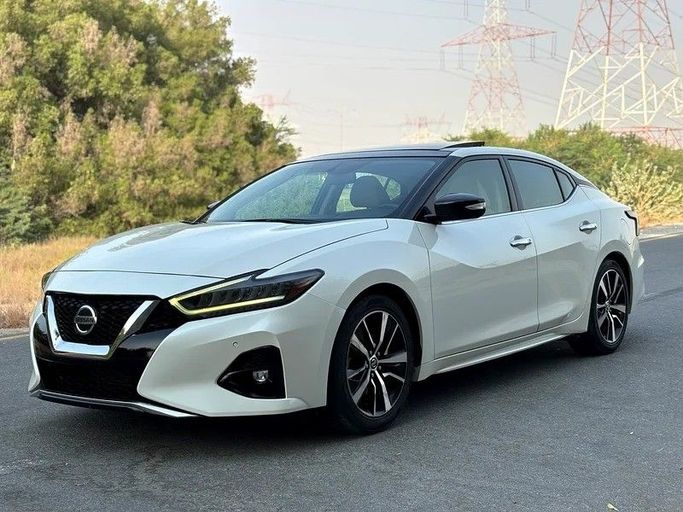 Used Nissan Maxima VIII (A36) Facelift, 3.5 l, 2022 in Sharjah by Almasar Used Cars, White color. GCC Specs | AUTO.AE