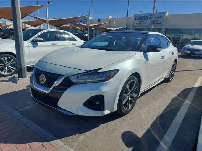 Used Nissan Maxima VIII (A36) Facelift, 3.5 l, 2019 in Sharjah by Daira Used Cars, White color. American Specs | AUTO.AE