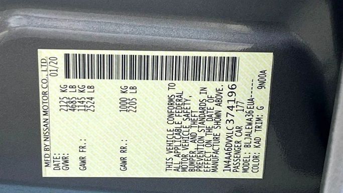 Used Nissan Maxima VIII (A36) Facelift, 3.5 l, 2020 in Sharjah by Rebou Alfakhama, Grey color. American Specs | AUTO.AE