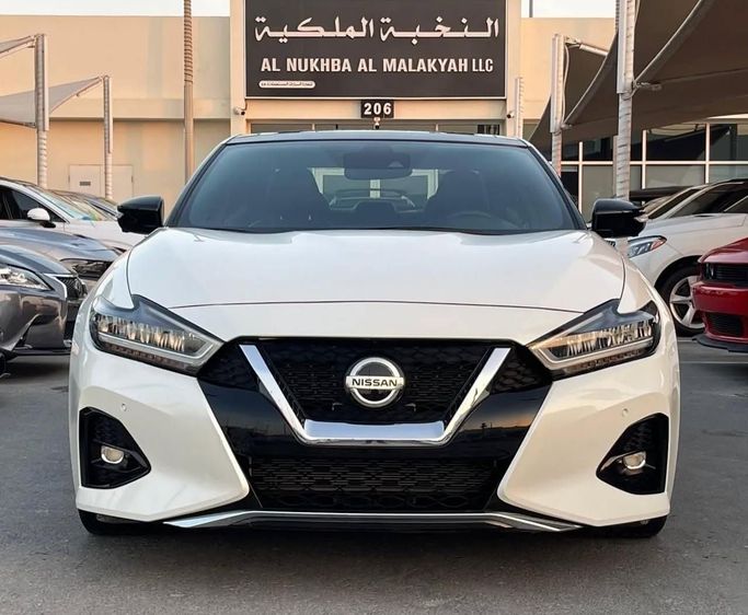 Used Nissan Maxima VIII (A36) Facelift, 3.5 l, 2020 in Sharjah by Al Nukhba Al Malakyah Used Cars, White color. American Specs | AUTO.AE