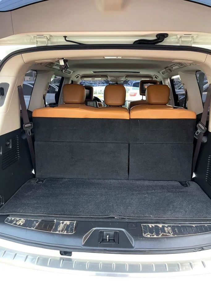 Used Nissan Patrol VI (Y62) Facelift 2, 5.6 l, 2019 in Sharjah by Al Muhtaref Used Cars, White color. GCC Specs | AUTO.AE
