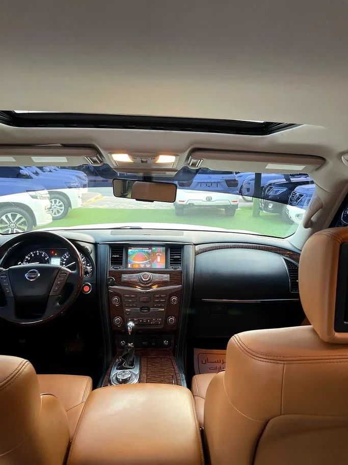 Used Nissan Patrol VI (Y62) Facelift 2, 5.6 l, 2019 in Sharjah by Al Muhtaref Used Cars, White color. GCC Specs | AUTO.AE