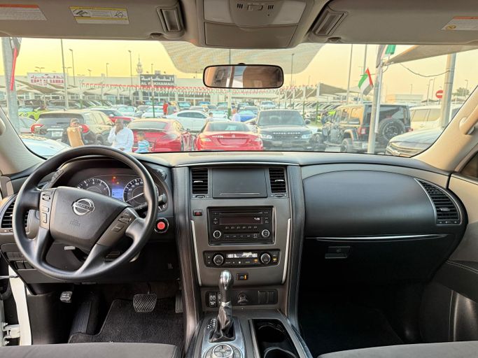 Used Nissan Patrol VI (Y62) Facelift, 5.6 l, 2019 in Sharjah by Al Suraj Al Muneer Used Cars, White color. GCC Specs | AUTO.AE