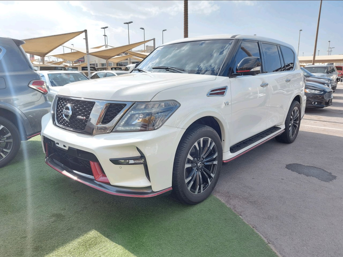 Used Nissan Patrol VI (Y62) Facelift, 5.6 l, 2016 in Sharjah by Alsabah Used Cars, White color. GCC Specs | AUTO.AE