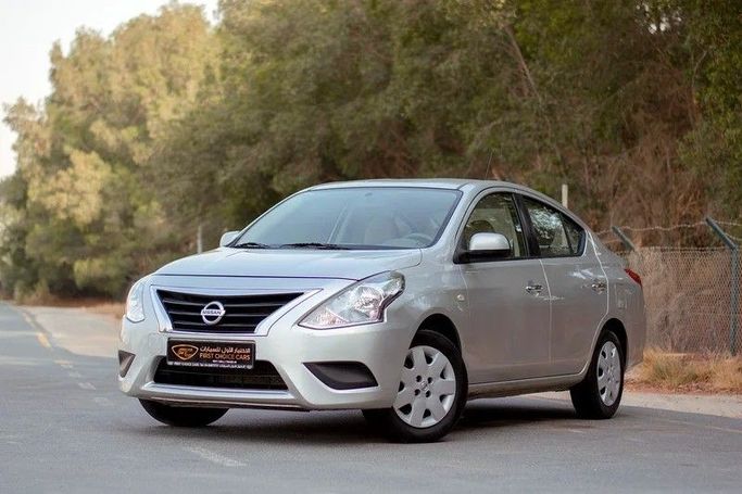 Used Nissan Sunny N17 Facelift, 1.5 l, 2023 in Sharjah by First Choice Cars, Silver color. GCC Specs | AUTO.AE