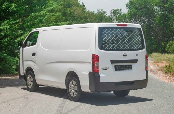 Used Nissan Urvan V (E26) / NV350 Urvan, 2.5 l, 2021 in Sharjah by First Choice Cars, White color. GCC Specs | AUTO.AE