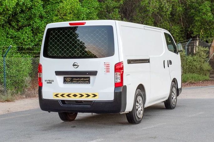 Used Nissan Urvan V (E26) / NV350 Urvan, 2.5 l, 2022 in Sharjah by First Choice Cars, White color. GCC Specs | AUTO.AE