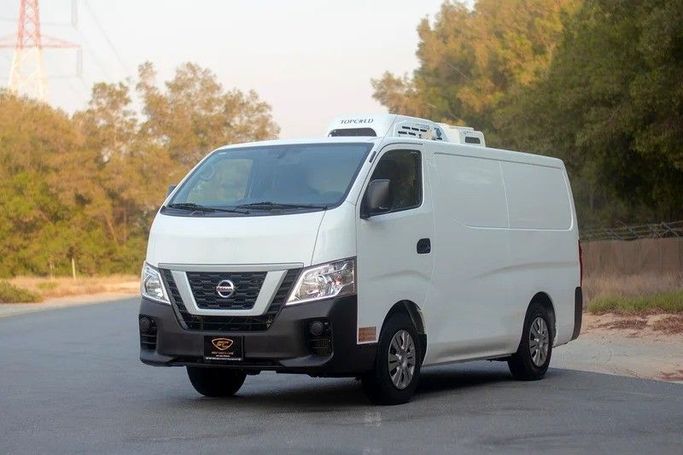 Used Nissan Urvan V (E26) / NV350 Urvan, 2.5 l, 2022 in Sharjah by First Choice Cars, White color. GCC Specs | AUTO.AE