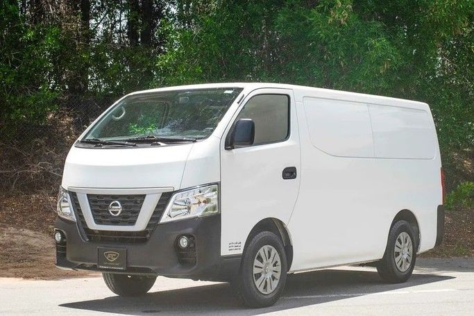 Used Nissan Urvan V (E26) / NV350 Urvan, 2.5 l, 2021 in Sharjah by First Choice Cars, White color. GCC Specs | AUTO.AE