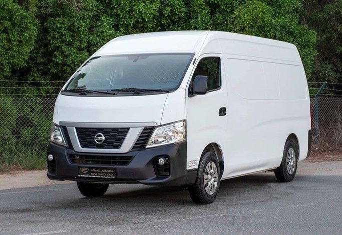 Used Nissan Urvan V (E26) / NV350 Urvan, 2.5 l, 2022 in Sharjah by First Choice Cars, White color. GCC Specs | AUTO.AE