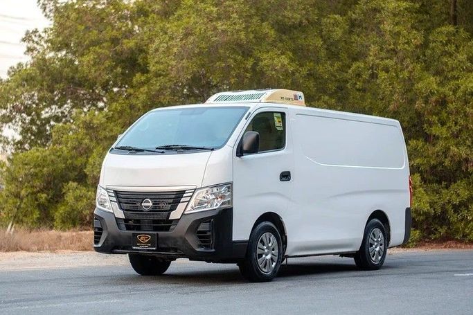 Used Nissan Urvan V (E26) / NV350 Urvan, 2.5 l, 2023 in Sharjah by First Choice Cars, White color. GCC Specs | AUTO.AE