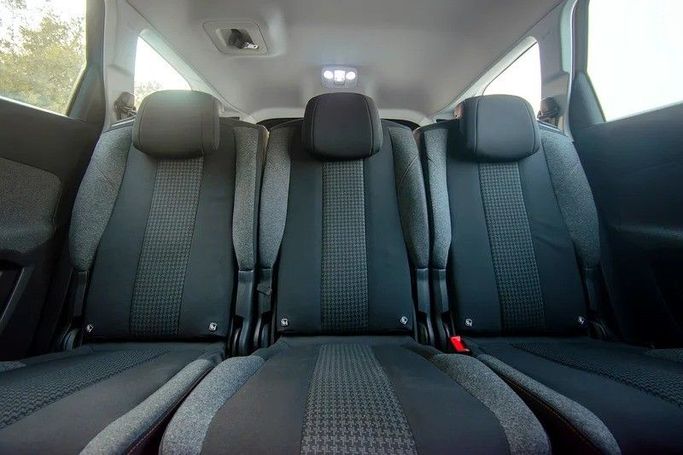 Used Peugeot 5008 II, 1.6 l, 2019 in Sharjah by First Choice Cars, Golden color. GCC Specs | AUTO.AE