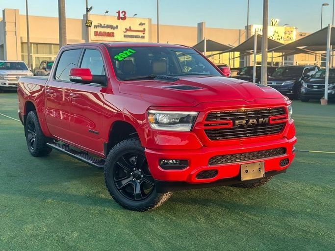 Used RAM 1500 V, 5.7 l, 2021 in Sharjah by Badar Used Cars, Red color.  | AUTO.AE