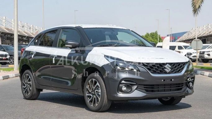 New Suzuki Baleno III, 1.5 l, 2023 in Sharjah by Nour Alnukhba Motors, Grey color. GCC Specs | AUTO.AE