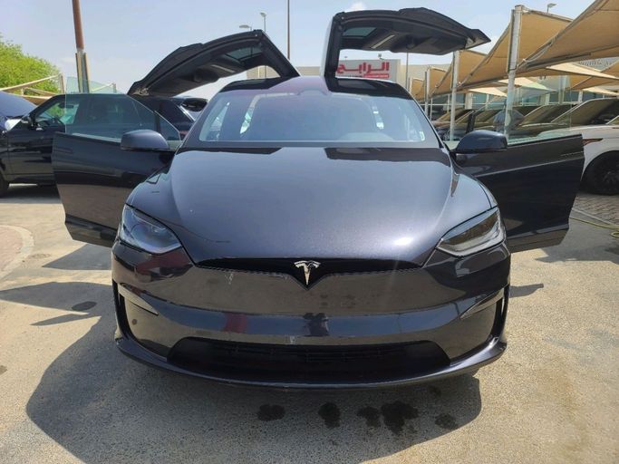 New Tesla Model X Long Range I Facelift, 2024 in Sharjah by MK Cars, Black color. American Specs | AUTO.AE