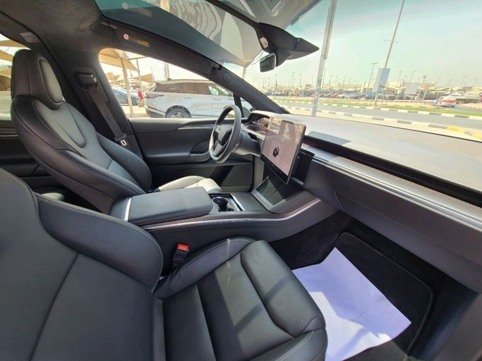 New Tesla Model X Long Range I Facelift, 2024 in Sharjah by MK Cars, Black color. American Specs | AUTO.AE