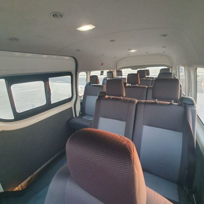 Used Toyota HiAce H300, 3.5 l, 2022 in Sharjah by Ishtar Used Cars, White color. GCC Specs | AUTO.AE