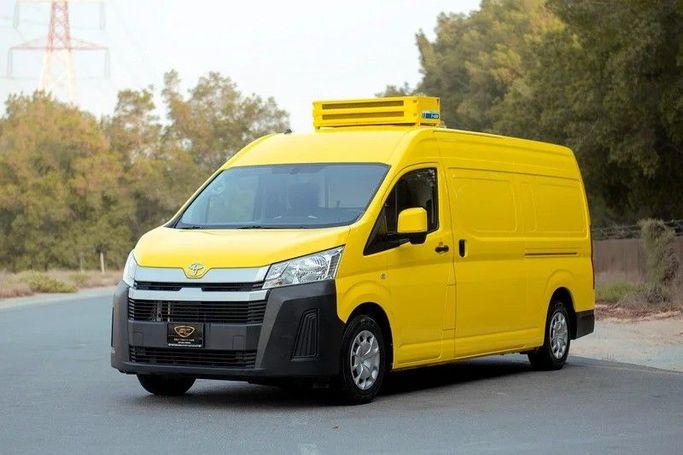Used Toyota HiAce H300, 3.5 l, 2020 in Sharjah by First Choice Cars, Yellow color. GCC Specs | AUTO.AE