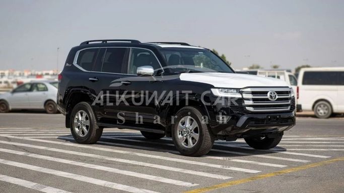 New Toyota Land Cruiser 300 Series, 3.4 l, 2024 in Sharjah by Nour Alnukhba Motors, Black color. GCC Specs | AUTO.AE