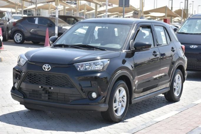 New Toyota Raize I, 1.0 l, 2024 in Sharjah by Alfaris Used Cars, Black color. GCC Specs | AUTO.AE