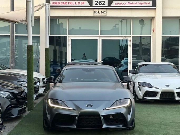 Used Toyota Supra V (A90), 3.0 l, 2022 in Sharjah by Noor Al Seyoh Used Cars, Silver color. GCC Specs | AUTO.AE