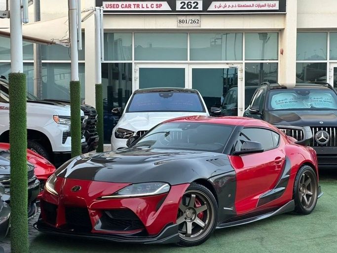 Подержанный Toyota Supra V (A90), 3.0 л, 2023 в Шардже от Noor Al Seyoh Used Cars Красный цвет. GCC | AUTO.AE
