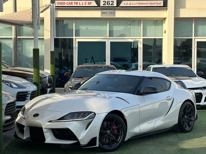 Used Toyota Supra V (A90), 3.0 l, 2024 in Sharjah by Noor Al Seyoh Used Cars, White color. GCC Specs | AUTO.AE