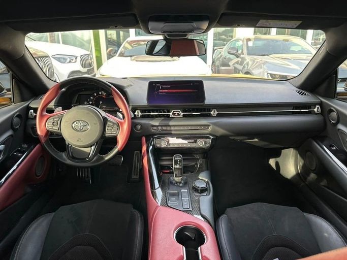 Used Toyota Supra V (A90), 3.0 l, 2023 in Sharjah by Noor Al Seyoh Used Cars, Yellow color. GCC Specs | AUTO.AE