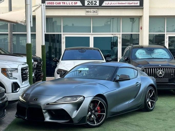 Used Toyota Supra V (A90), 3.0 l, 2022 in Sharjah by Noor Al Seyoh Used Cars, Silver color. GCC Specs | AUTO.AE