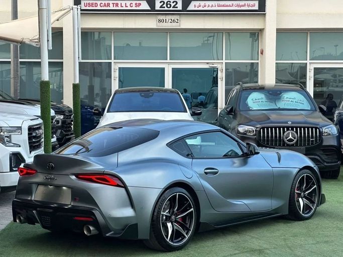 Used Toyota Supra V (A90), 3.0 l, 2022 in Sharjah by Noor Al Seyoh Used Cars, Silver color. GCC Specs | AUTO.AE