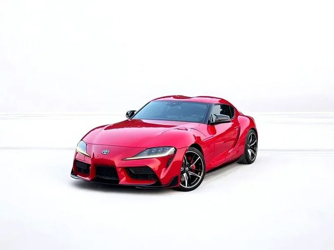 Used Toyota Supra V (A90), 3.0 l, 2022 in Sharjah by Al Wisam Al Malaki Used Cars, Red color. GCC Specs | AUTO.AE