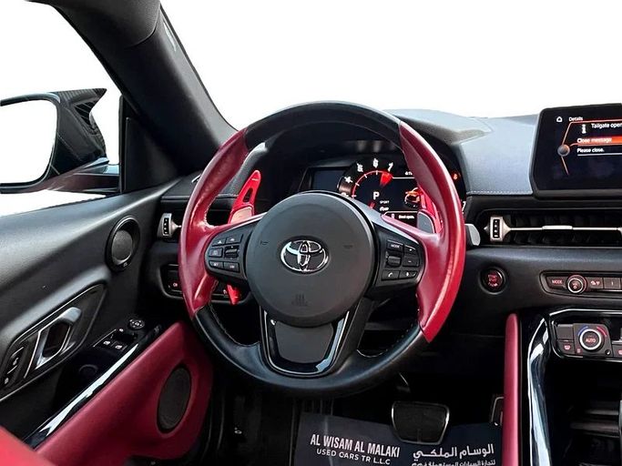 Used Toyota Supra V (A90), 3.0 l, 2022 in Sharjah by Al Wisam Al Malaki Used Cars, Red color. GCC Specs | AUTO.AE