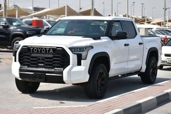 Used Toyota Tundra III, 3.4 l, 2023 in Sharjah by Alfaris Used Cars, White color. Other | AUTO.AE