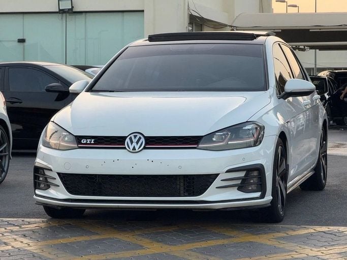 Used Volkswagen Golf GTI VII Facelift, 2.0 l, 2018 in Sharjah by Titanium Used Cars, White color. GCC Specs | AUTO.AE