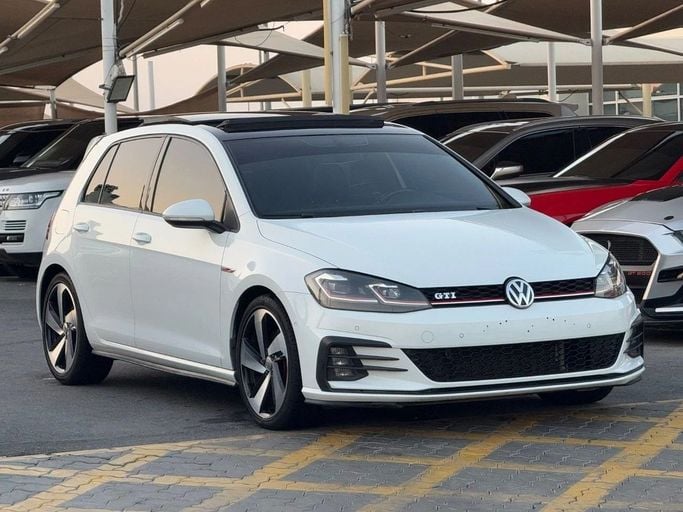 Used Volkswagen Golf GTI VII Facelift, 2.0 l, 2018 in Sharjah by Titanium Used Cars, White color. GCC Specs | AUTO.AE