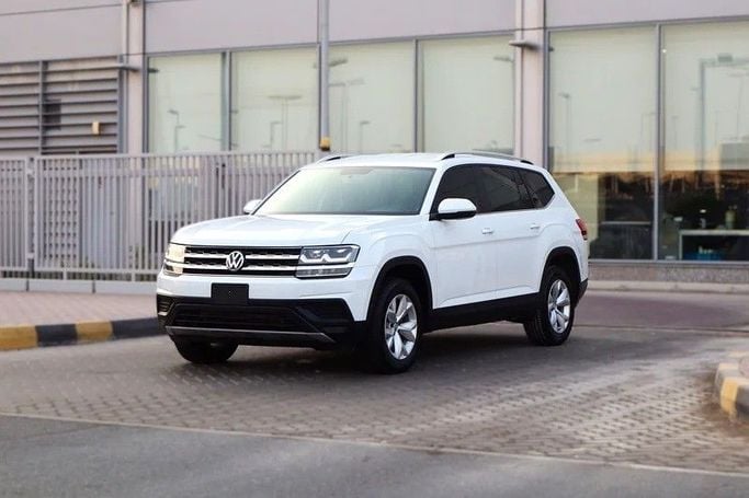 Used Volkswagen Teramont I, 3.6 l, 2019 in Sharjah by Al Rukin Al Saudi, White color. GCC Specs | AUTO.AE