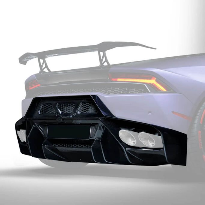 0920LOV, VORSTEINER 0920LOV Rear Bumper with Rear Diffuser NOVARA EDIZIONE (Gloss Carbon) for LAMBORGHINI Huracan LP610-4 / LP580-2 in UAE, Dubai. Condition - new. Price ⁦50,610 AED⁩. Photo, seller contacts | AUTO.AE