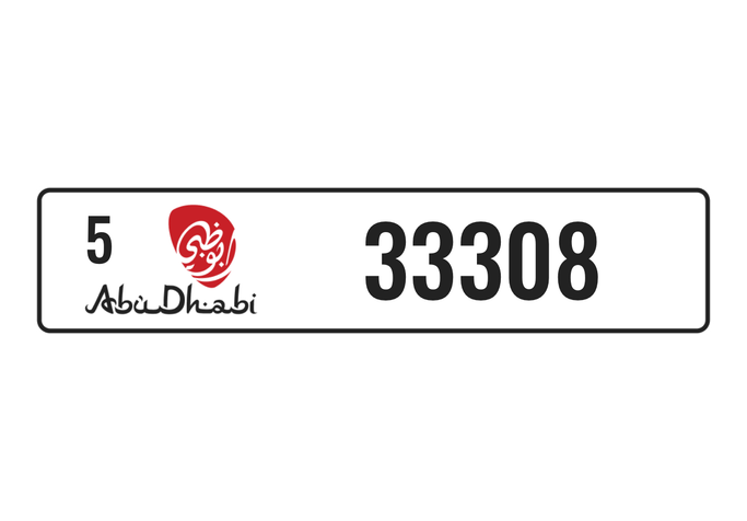 License plate 5 33308 for sale in Abu Dhabi. 5-digit – private car | AUTO.AE