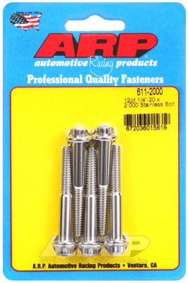 611-2000, ARP 611-2000 SAE Bolt Kit 1/4-20 x 2.000 12pt SS bolts في الإمارات العربية المتحدة, دبي. Condition - new. Price 210 AED. Photo, seller contacts | AUTO.AE