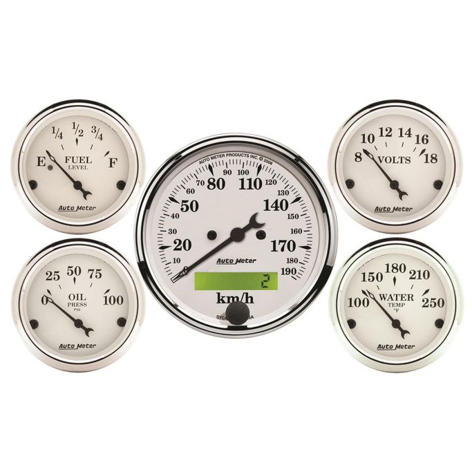 ATM-1602-M, AutoMeter Old Tyme White Series Analog Gauge Kits 1602-M в ОАЭ, Дубай. Состояние - новое. Цена ⁦2 240 AED⁩. Фото, контакты продавца | AUTO.AE