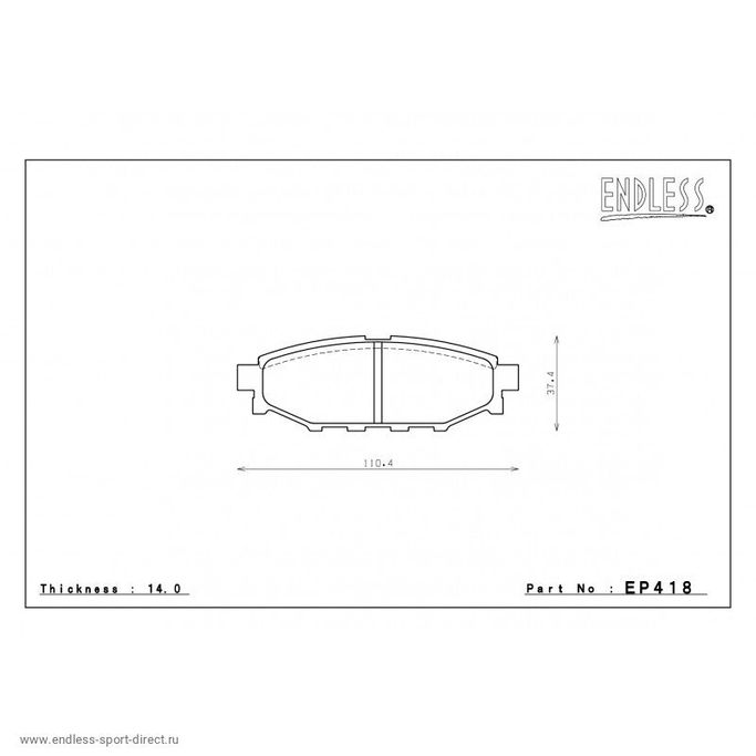 EP418MX72PL, ENDLESS EP418MX72PL Rear brake pads for SUBARU BRZ/IMPREZA Outb.Sport/WRX (GH8)/LEGACY в ОАЭ, Дубай. Состояние - новое. Цена ⁦1 130 AED⁩. Фото, контакты продавца | AUTO.AE