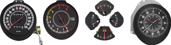 OER-RM4127, OER 1970-71 E-Body Rallye Gauge Sets for 1970-1971 BARRACUDA, CHALLENGER, CUDA - RM4127 in UAE, Dubai. Condition - new. Price 7,170 AED. Photo, seller contacts | AUTO.AE